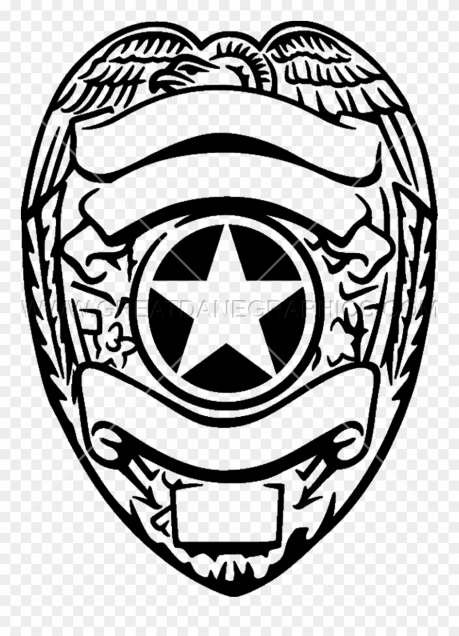 police badge clipart silver