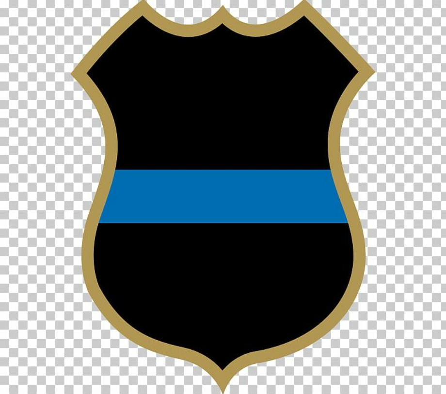 police badge clipart blue line