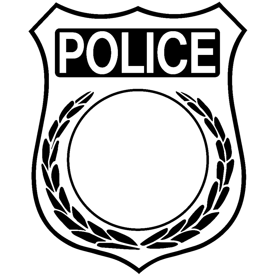 police badge clipart coloring