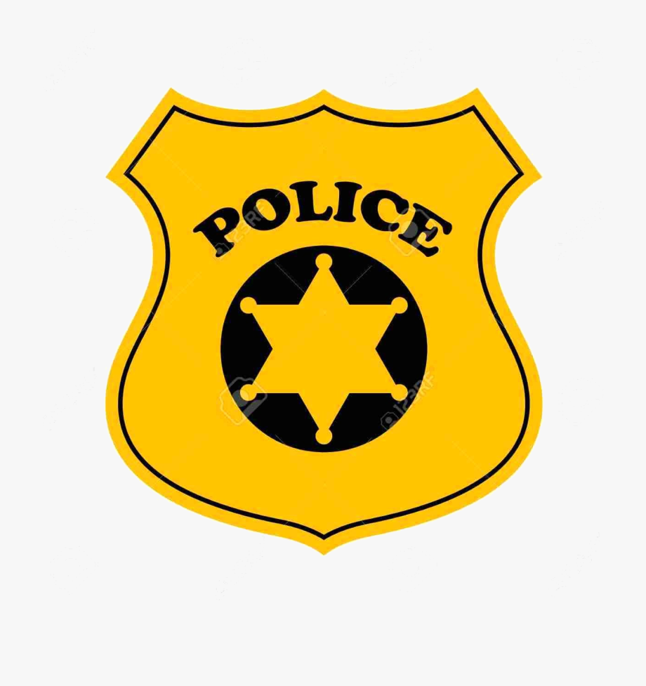 police badge clipart gold