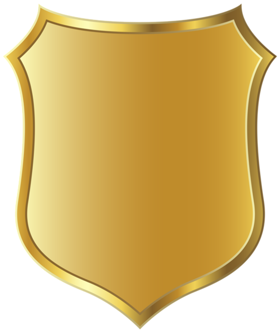 police badge clipart gold