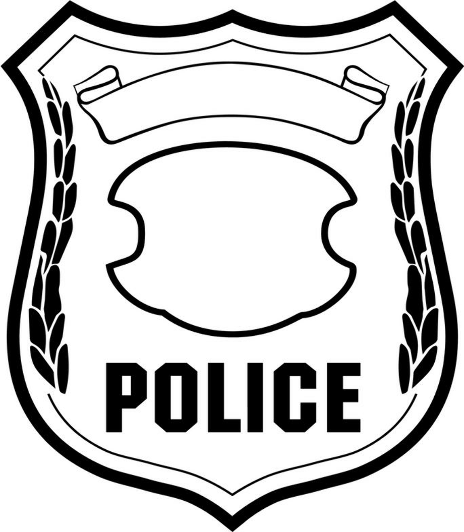 police badge clipart black