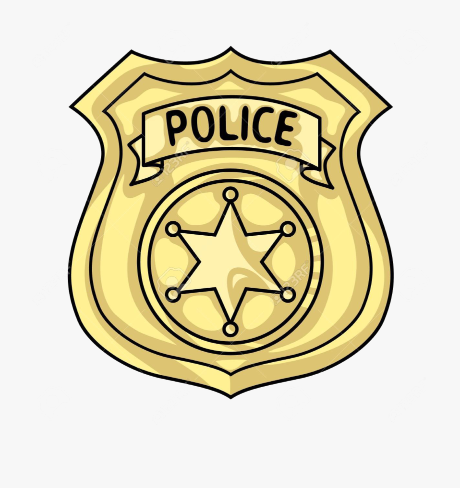 police badge clipart yellow