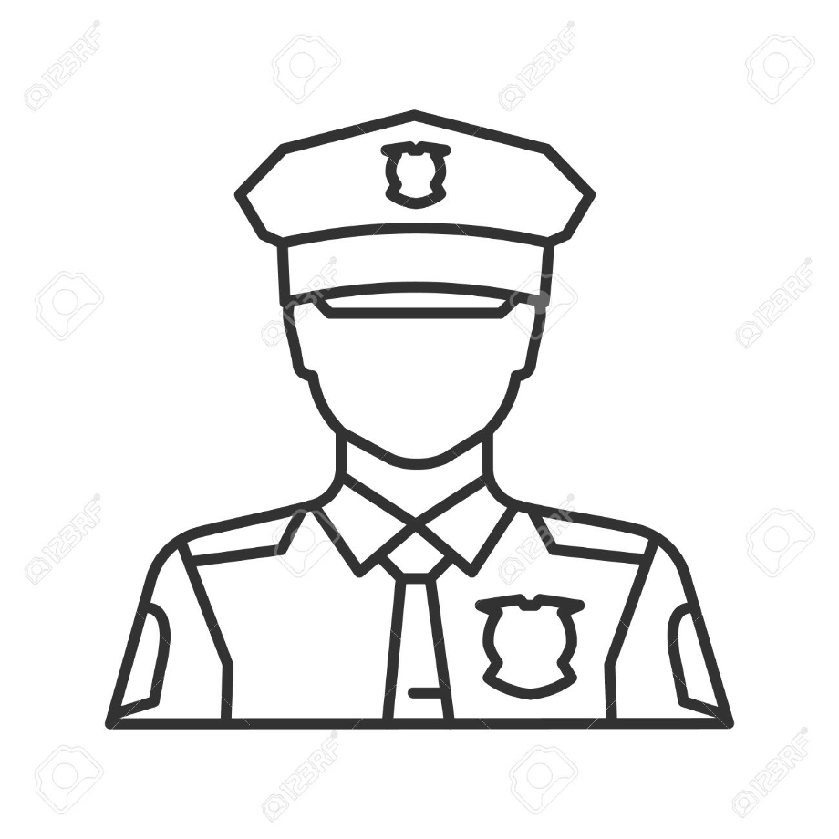 police clipart drawing