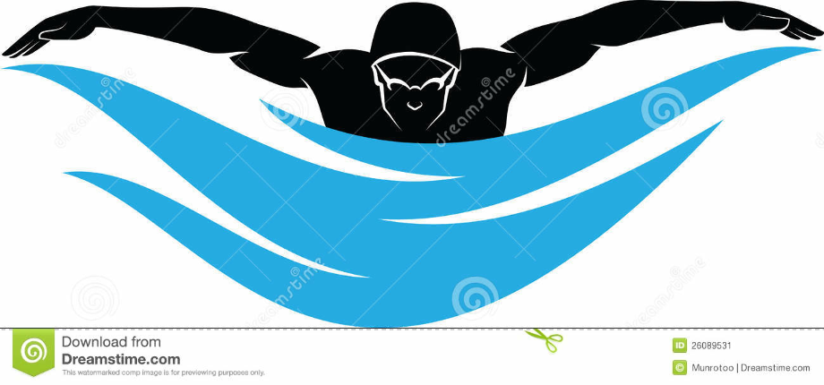 swimming clipart butterfly