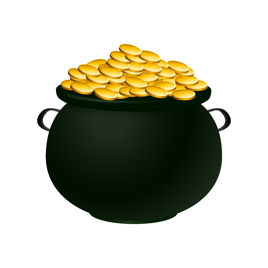 pot of gold clipart empty
