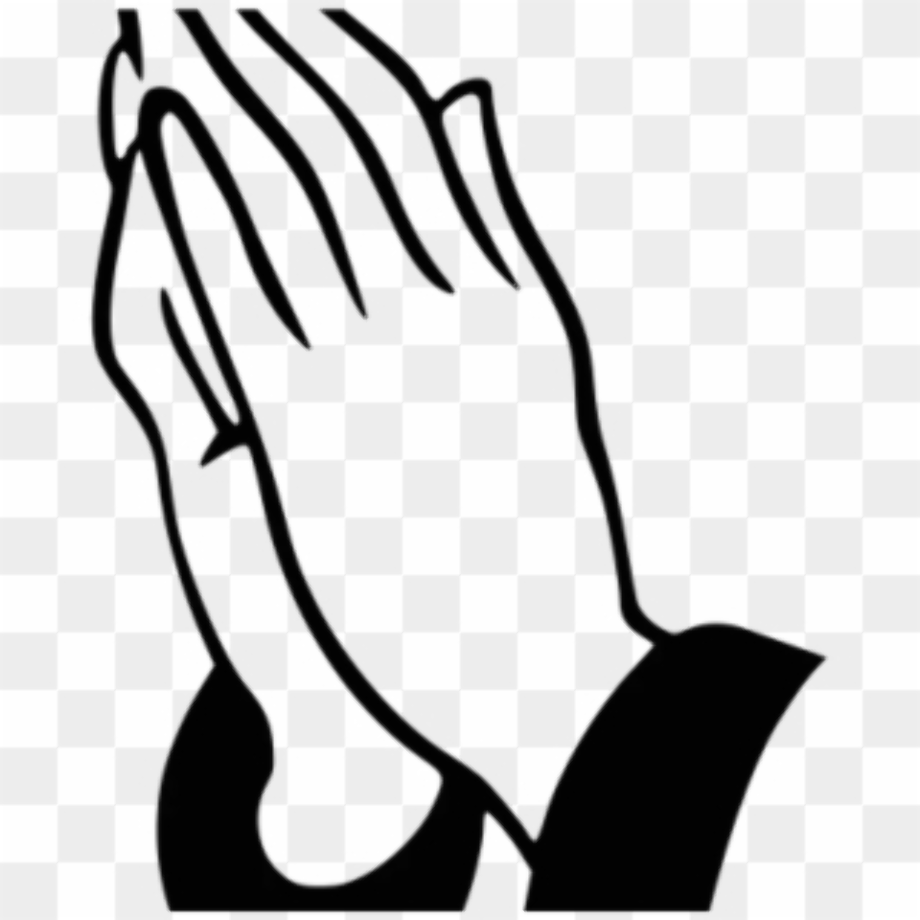 praying hands clipart white png