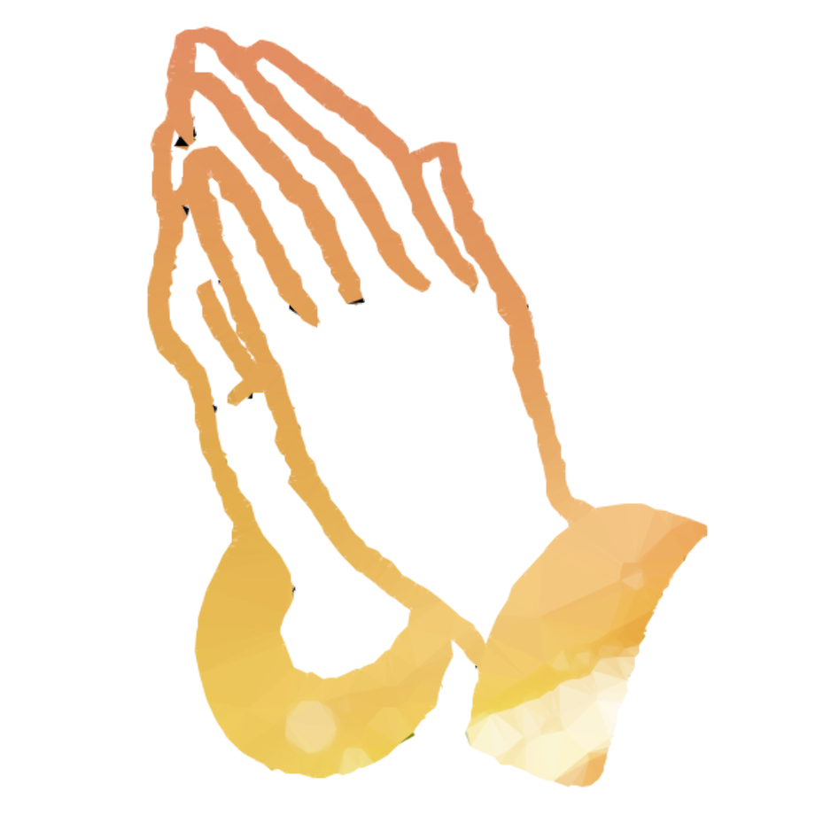 Gold Praying Hands Clip Art