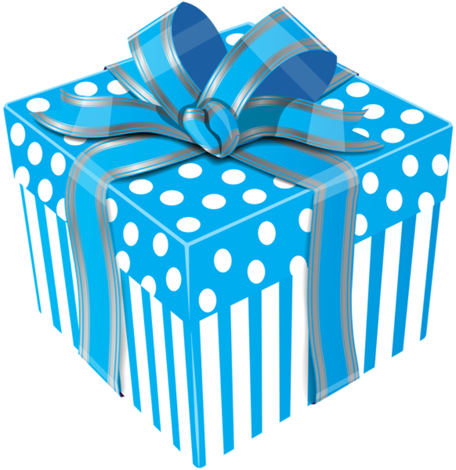 gift clipart blue