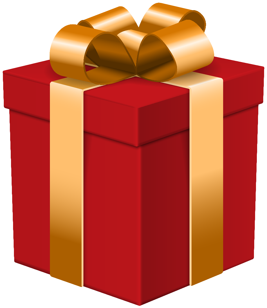 gift clipart red