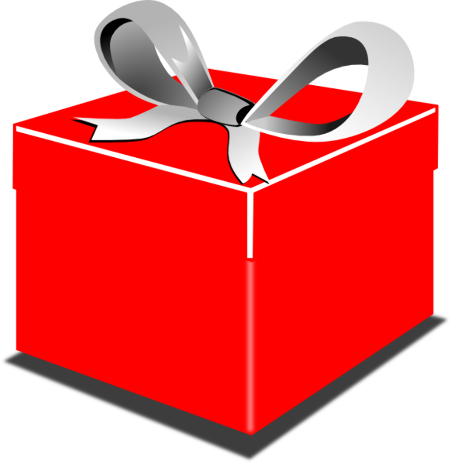 present clipart red