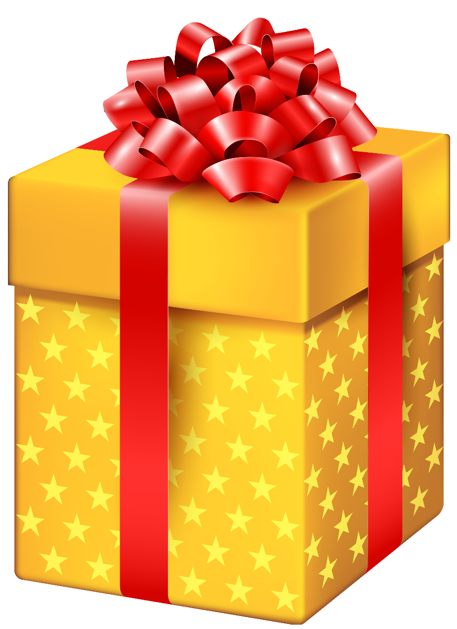 gift clipart yellow