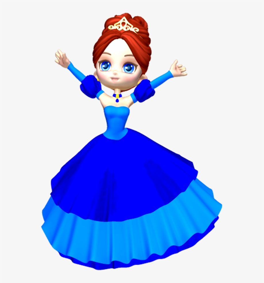 princess clipart blue