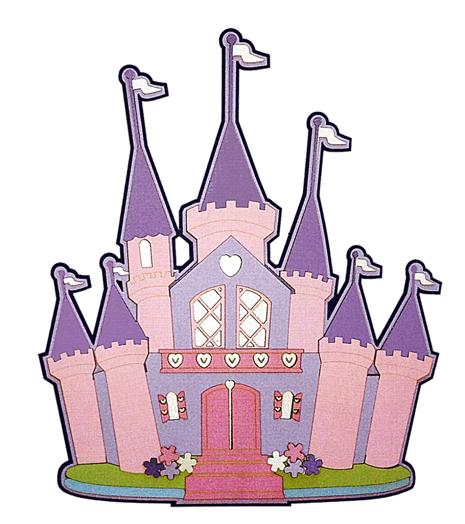 disney castle clipart purple