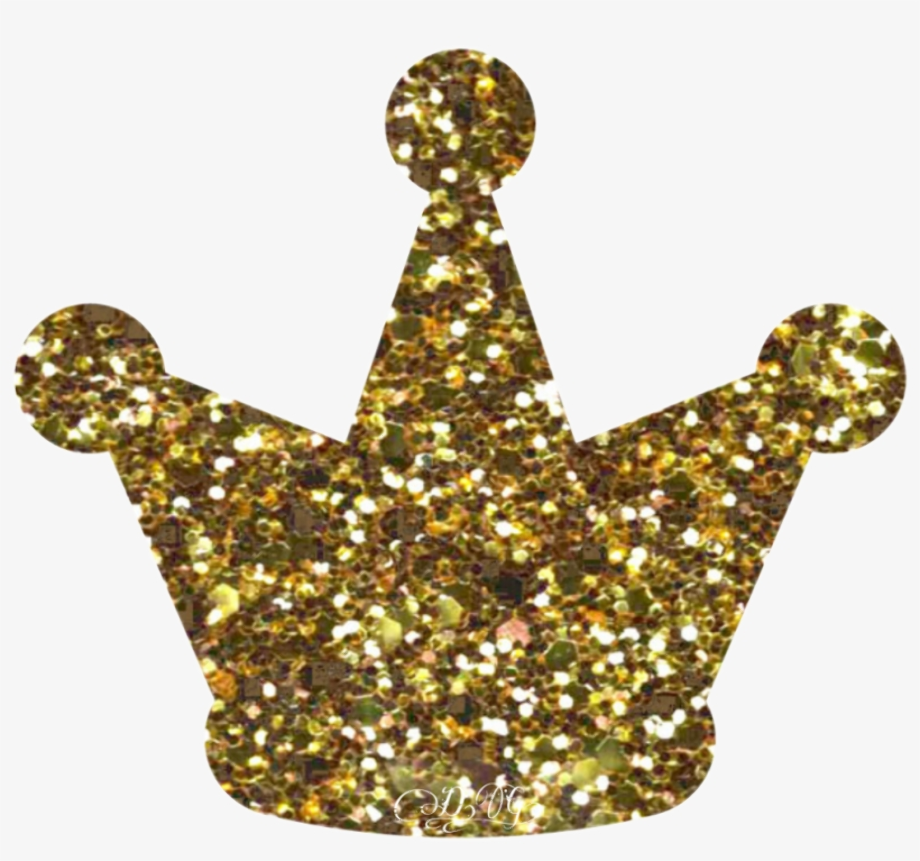 transparent crown glitter
