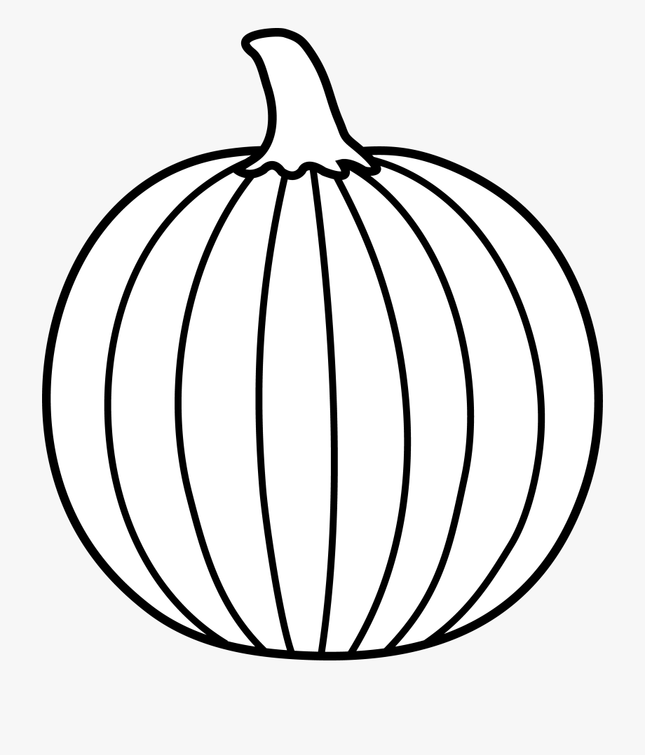 pumpkin clipart black and white transparent background