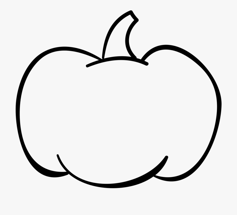 pumpkin clipart black and white outline