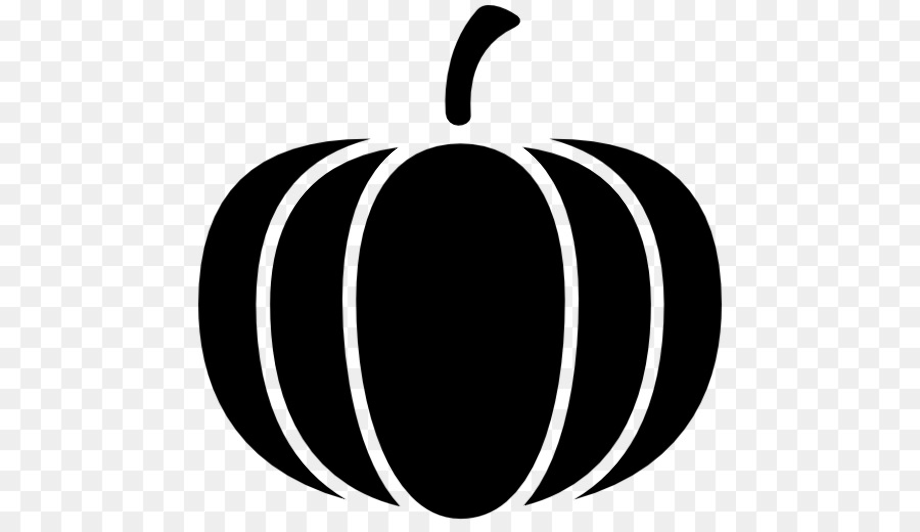 pumpkin clipart black and white silhouette