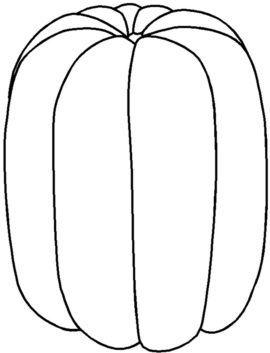 pumpkin clipart black and white tall
