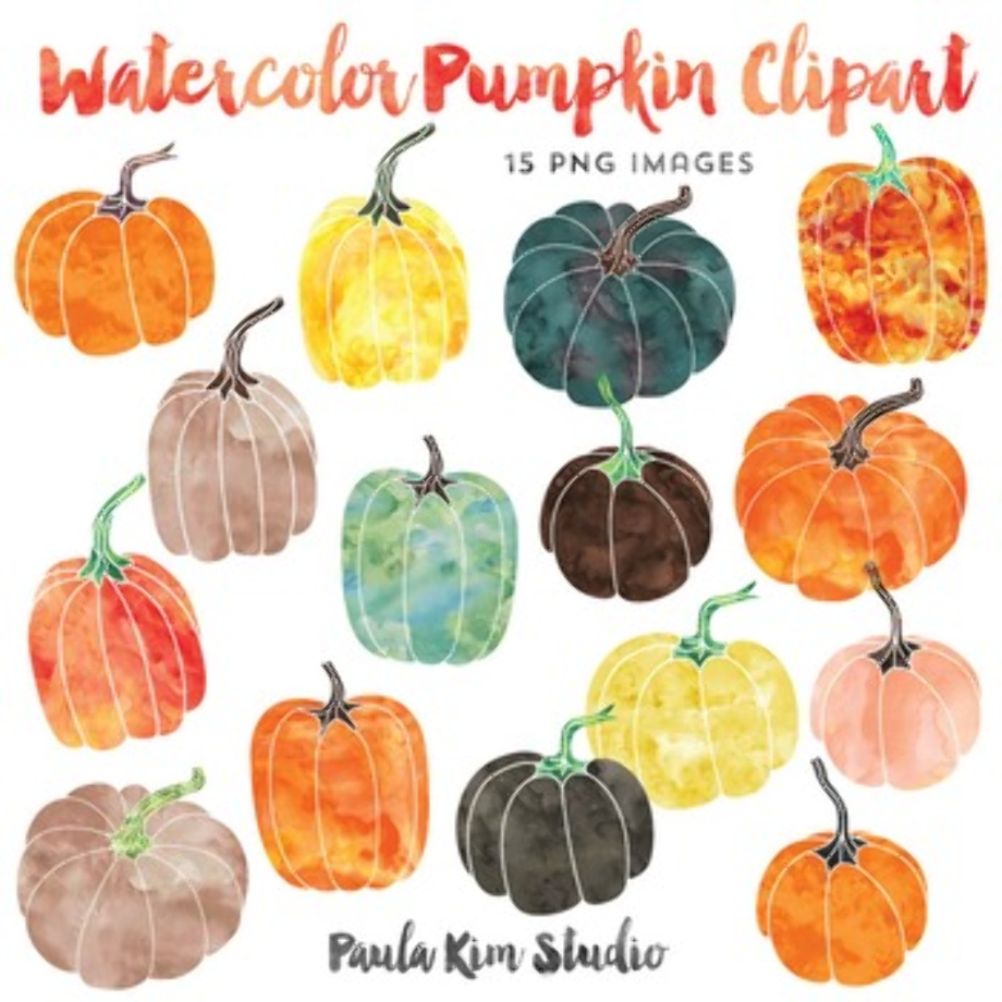 pumpkin clipart watercolor