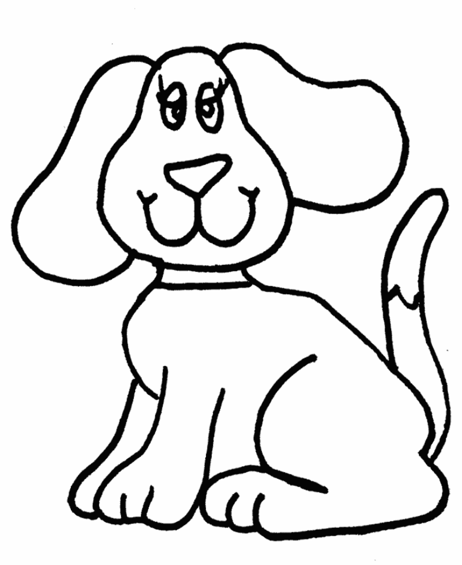 clipart dog coloring
