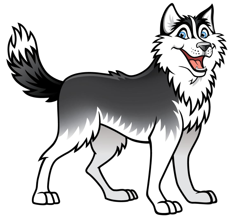 husky clipart logo