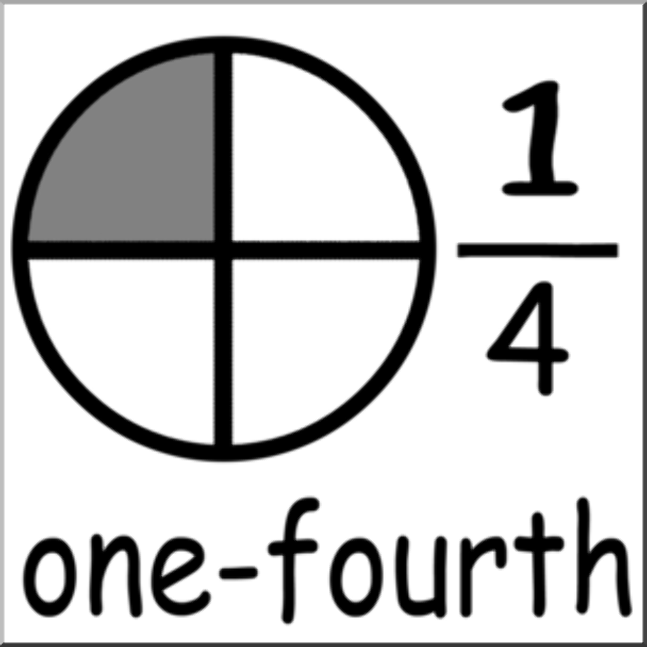 Download High Quality Quarter Clipart One Fourth Transparent PNG Images 