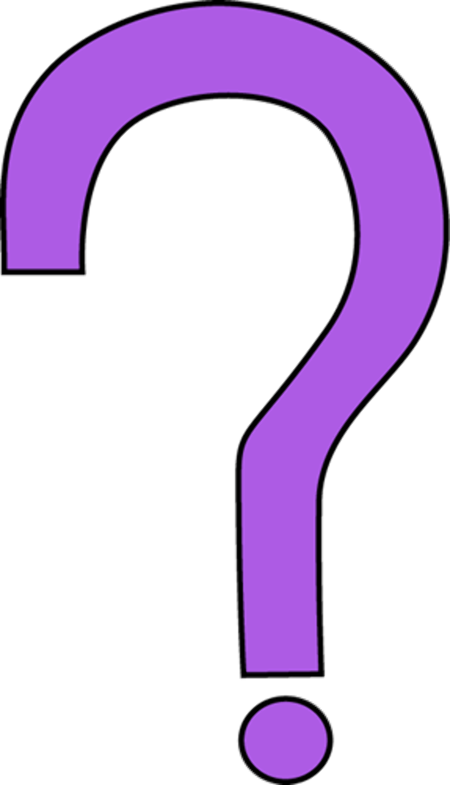 question mark clipart purple