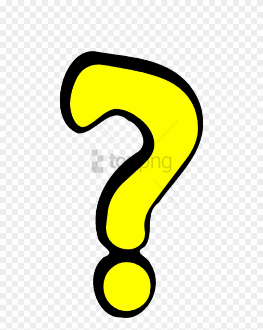 question mark transparent yellow
