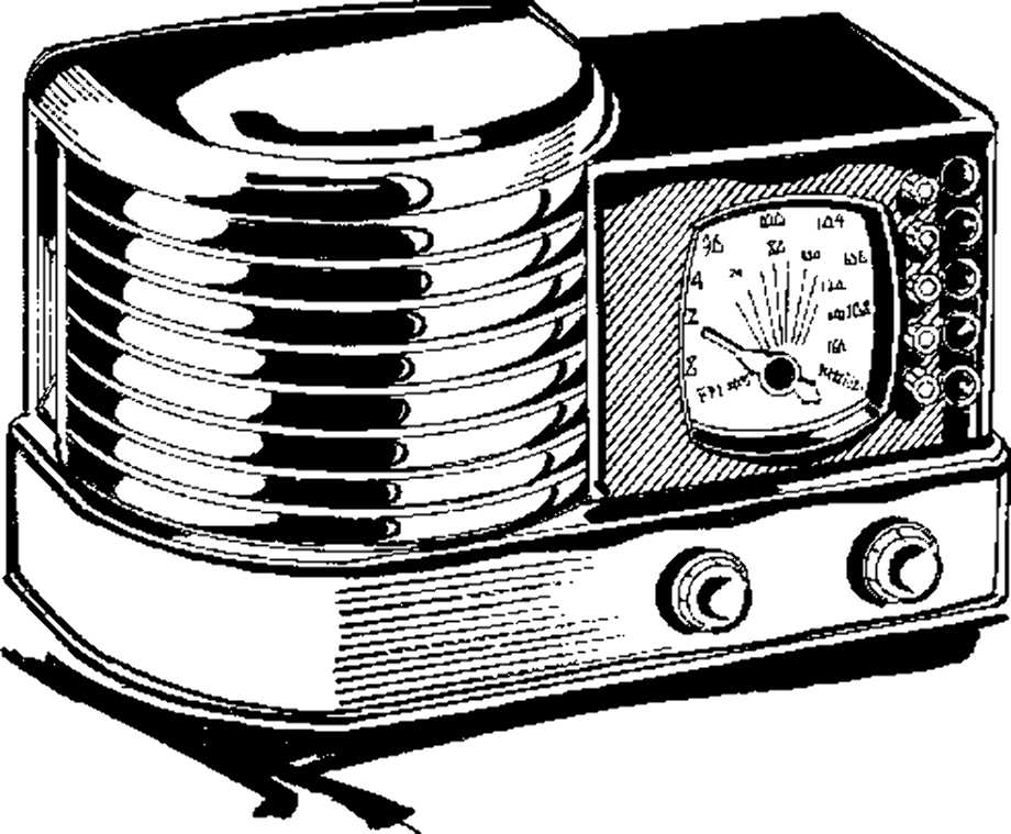 radio clipart vintage