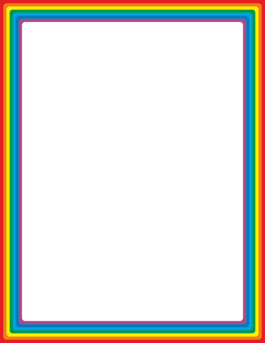 clipart borders rainbow