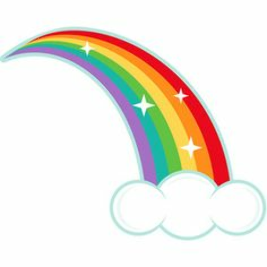 Download High Quality rainbow clipart half Transparent PNG Images - Art