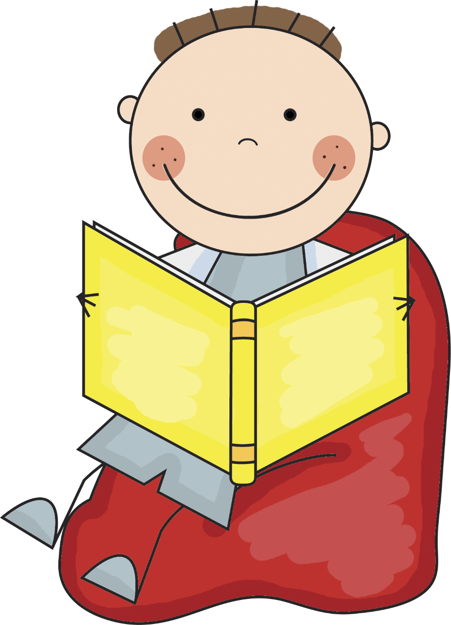 library clipart boy