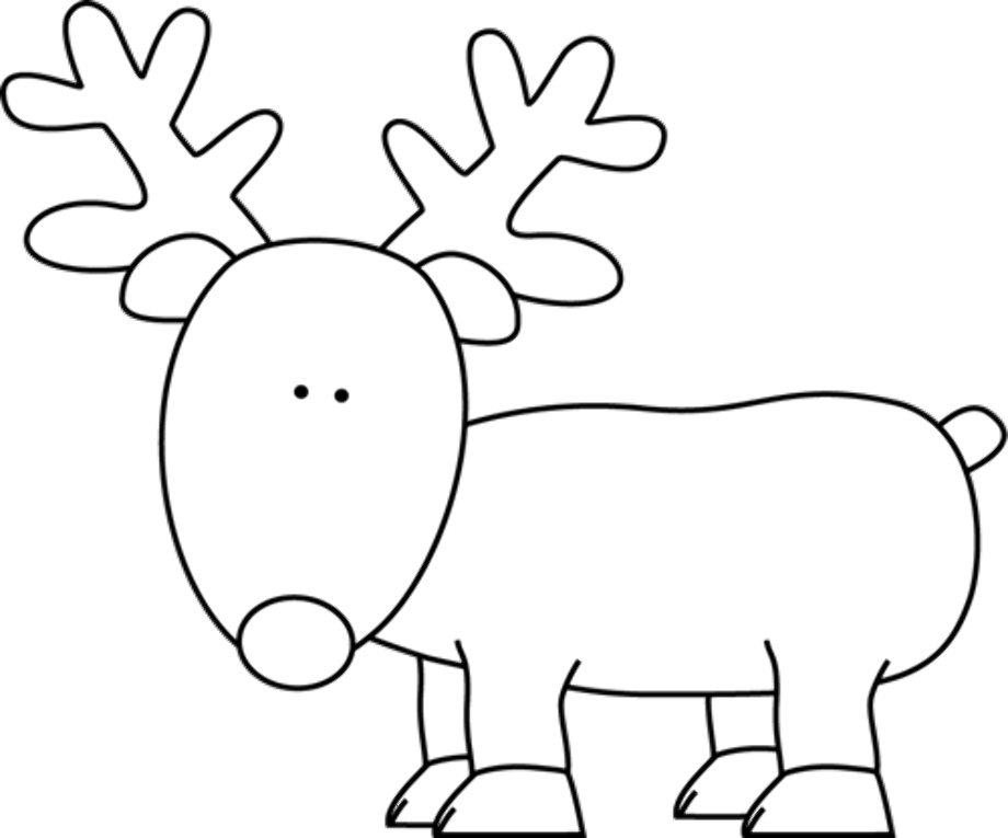 Download High Quality reindeer clipart outline Transparent