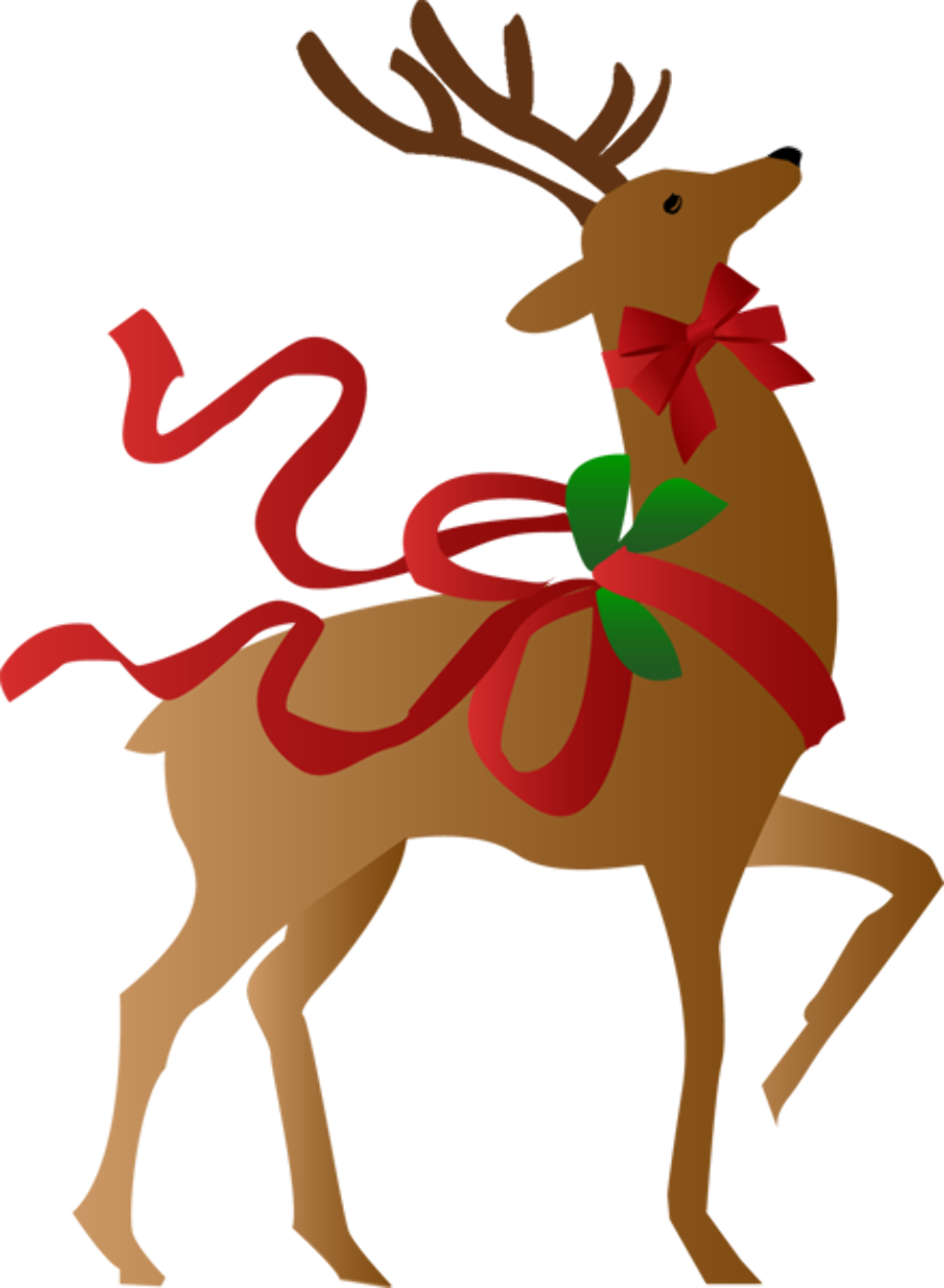 reindeer clipart gold