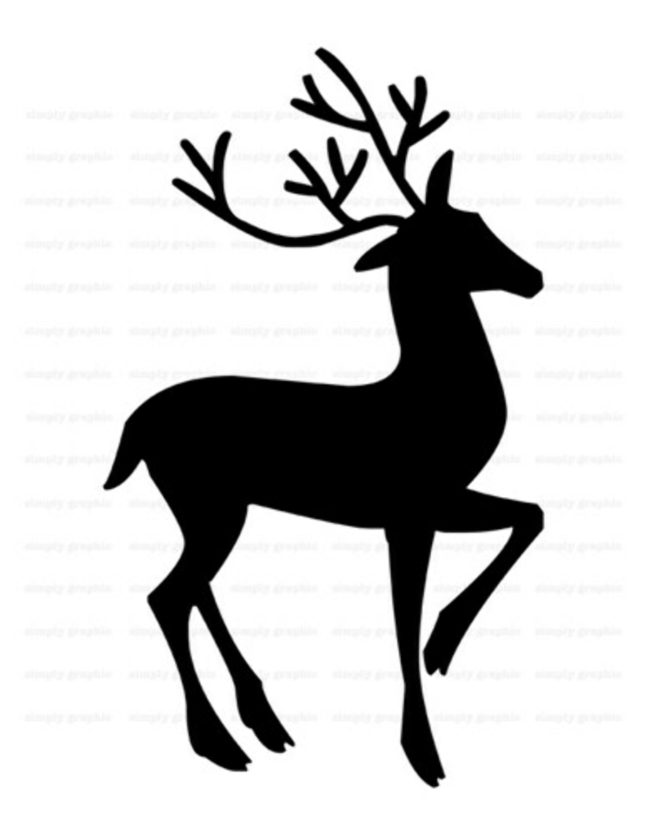 Download High Quality reindeer clipart silhouette