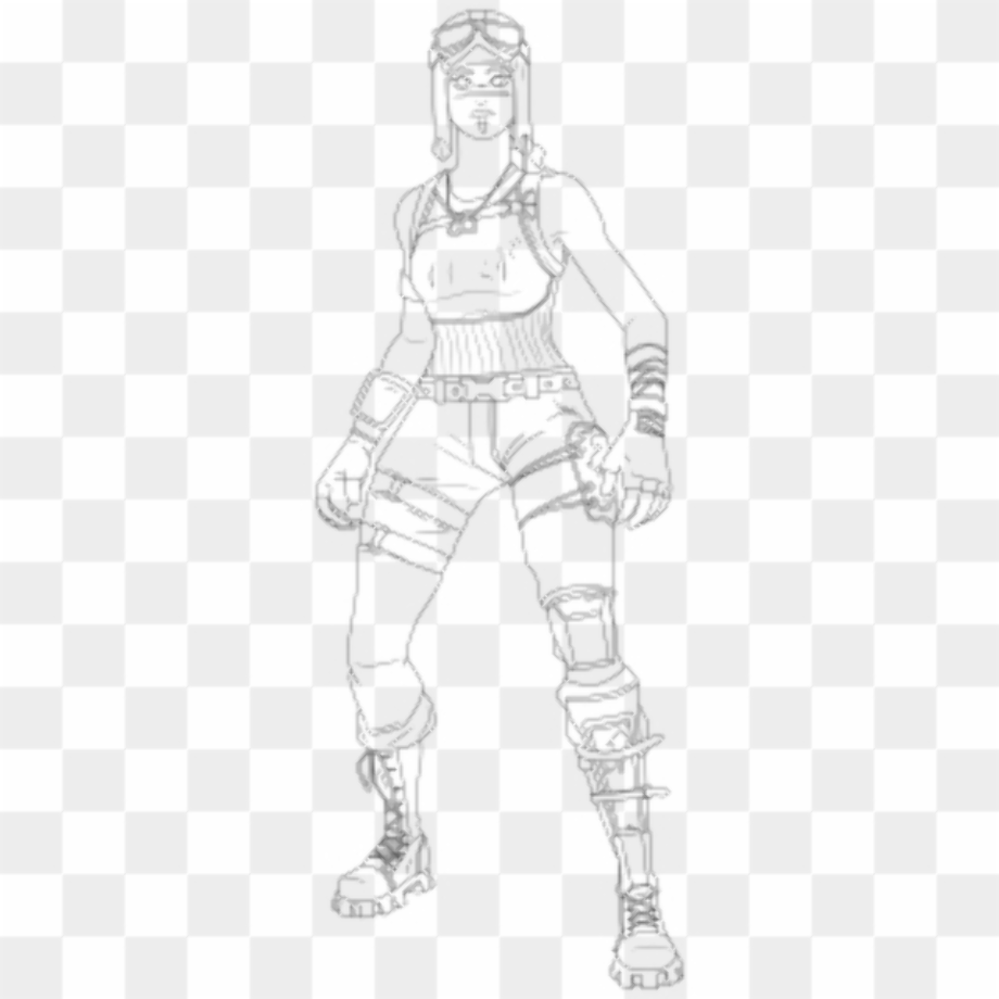 Download High Quality renegade raider clipart fortnite colouring page ...