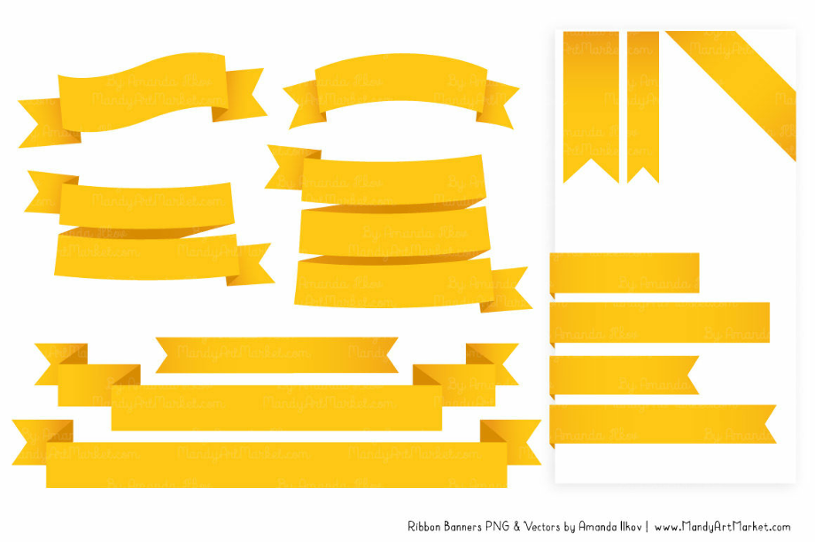 Download High Quality ribbon clipart yellow Transparent PNG Images ...