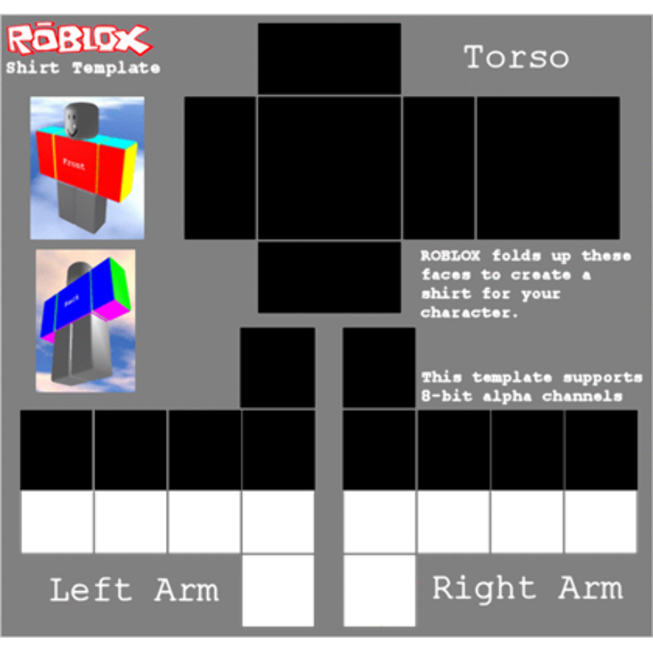 Roblox shirt template transparent