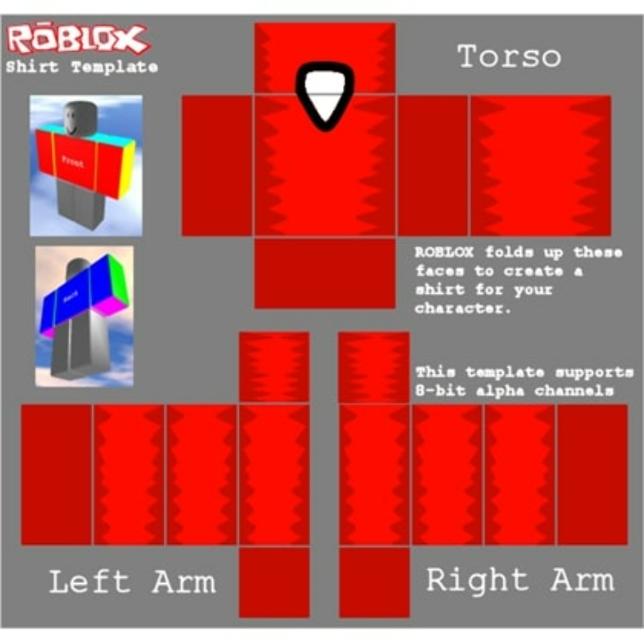 roblox r6 shirt template