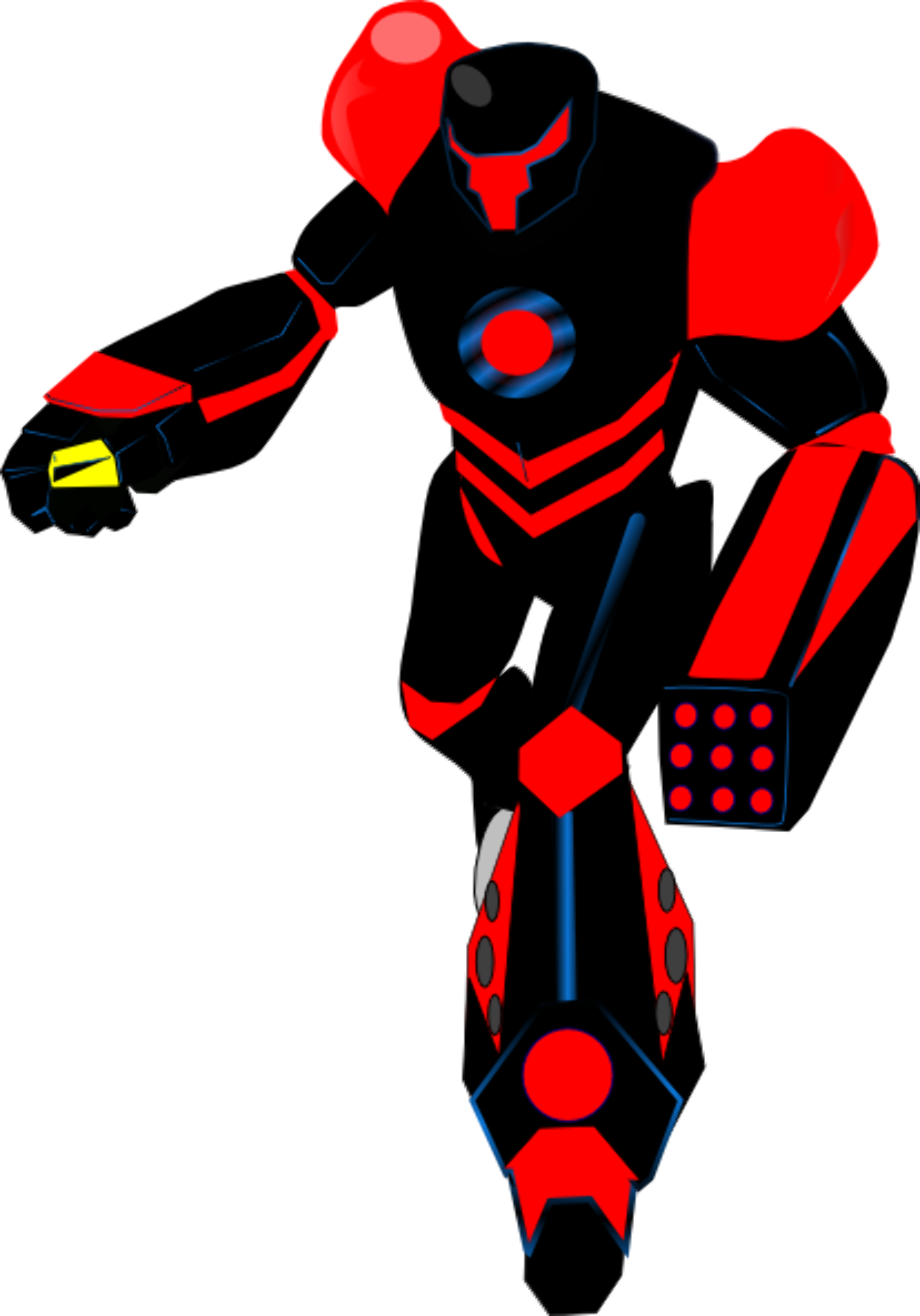 robot clipart red