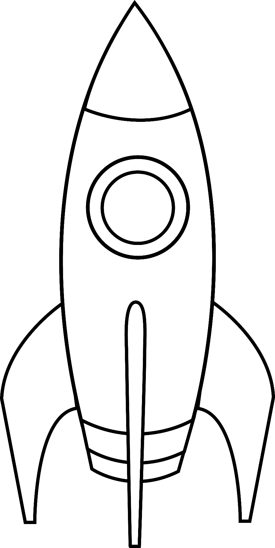 Download High Quality Rocket Ship Clipart Outline Transparent PNG 