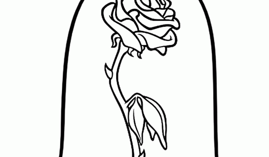 Download High Quality rose clipart black and white beauty the beast