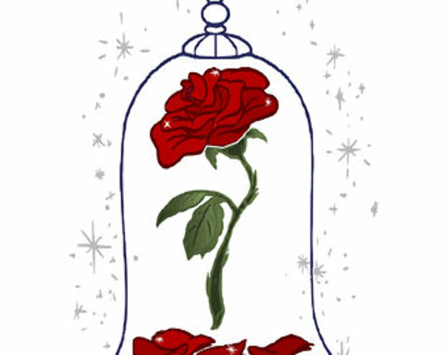 beauty and the beast clipart enchanted rose