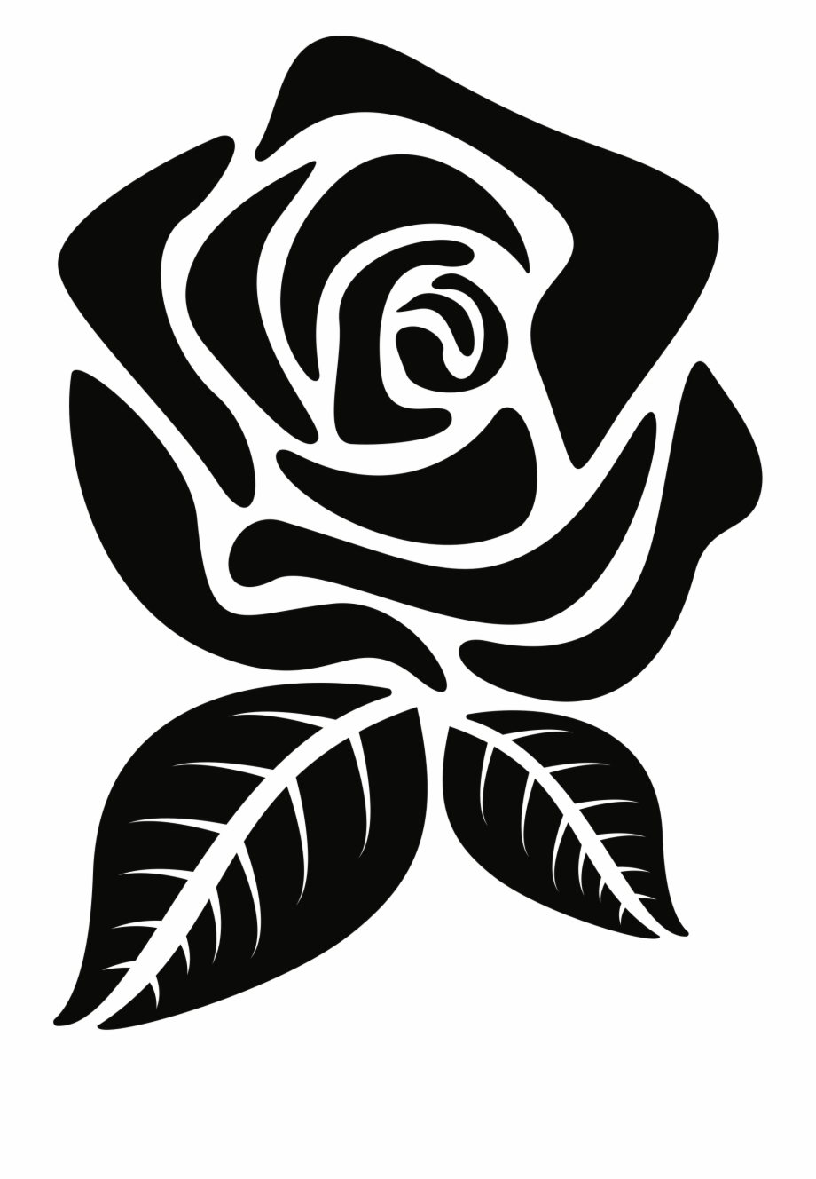 rose clipart silhouette