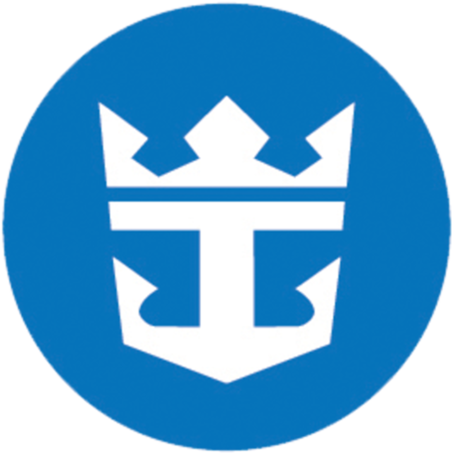 cruise ship with crown logo