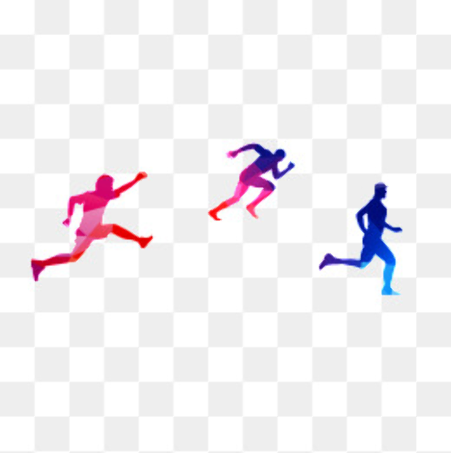 Running clipart colorful.