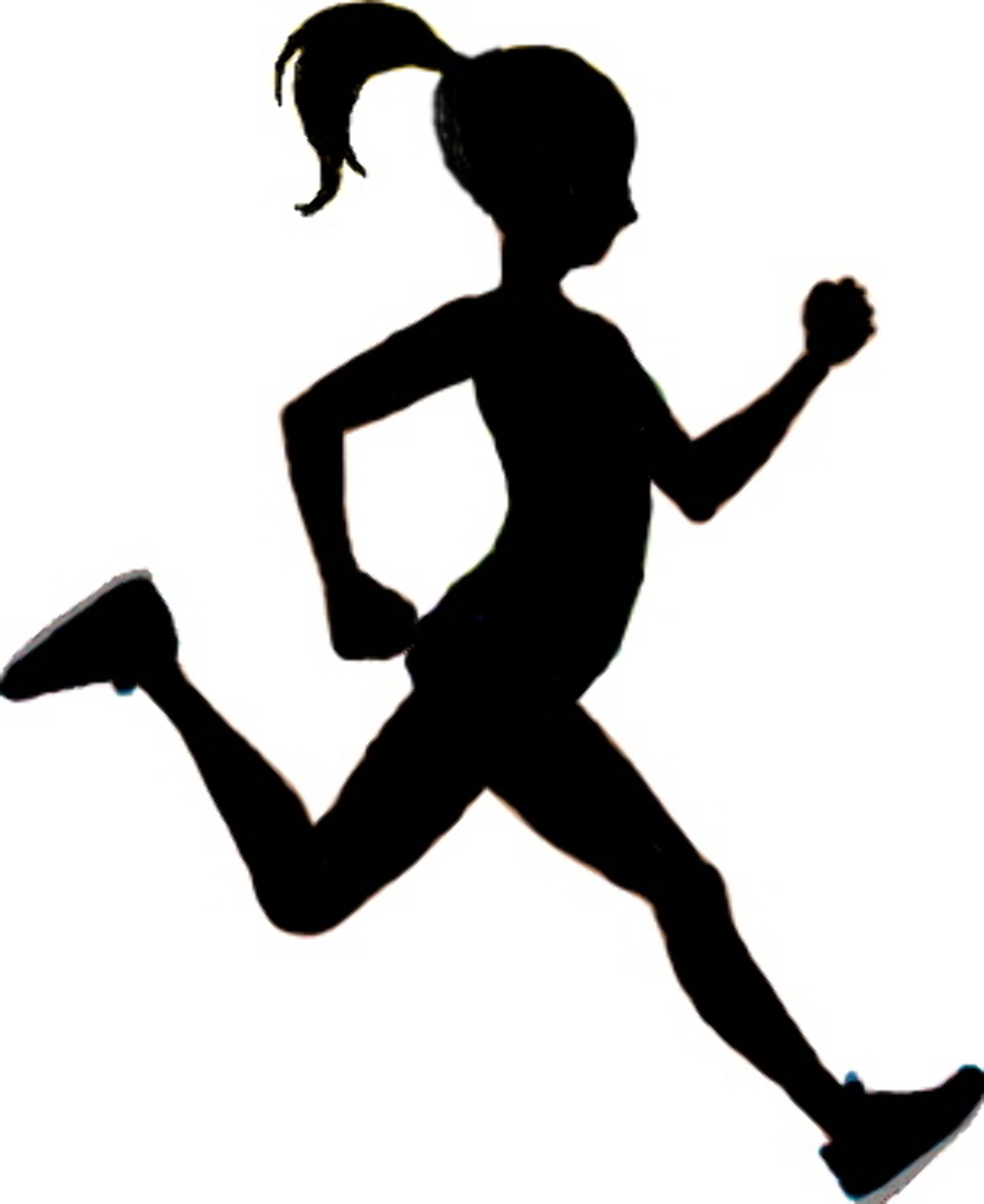 running clipart lady