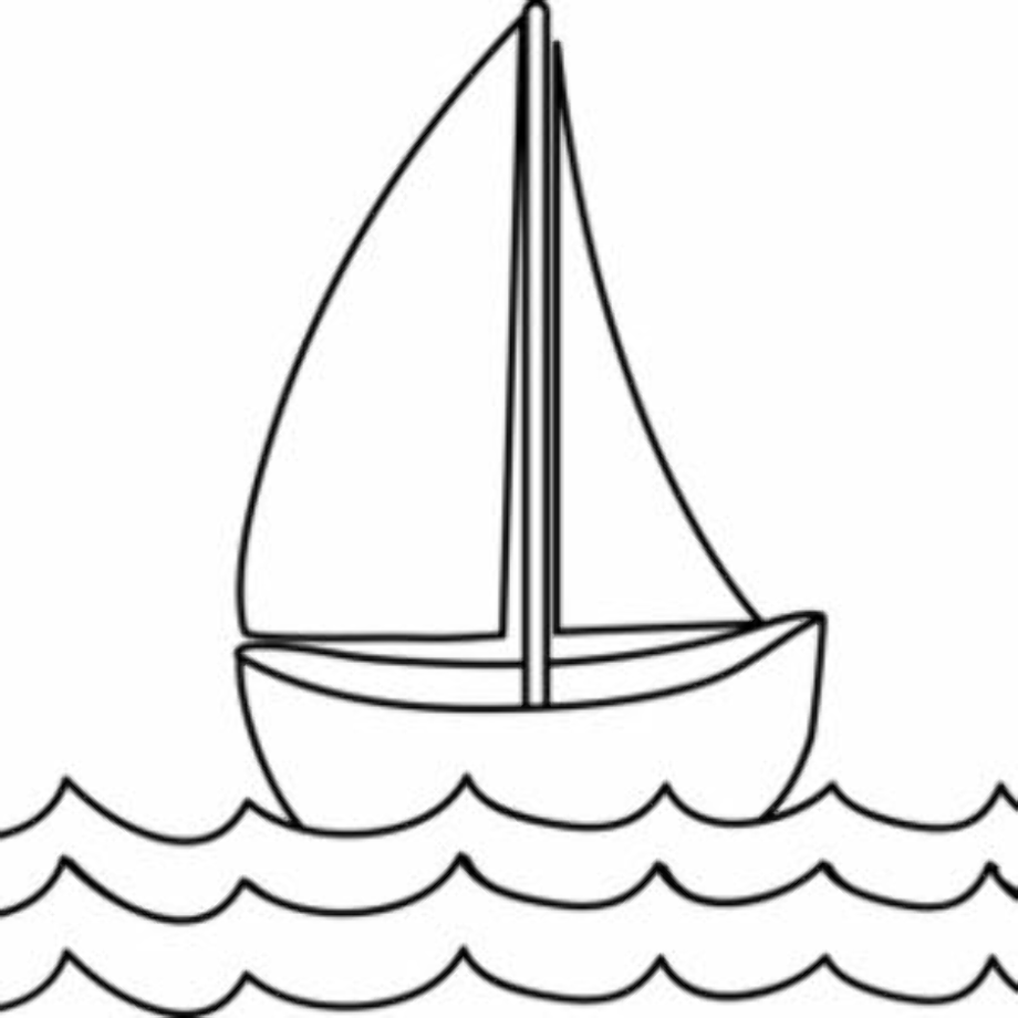 sailboat drawing outline