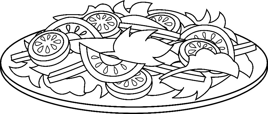 lettuce clipart coloring page